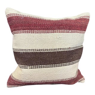 Turkish Hemp Pillow Cushion Natural Beige Red Cushion Cover 20x20 For Sale