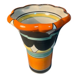 Clairice Cliff Mma Vase Fantasque Bizarre 12" 1993 Art Deco For Sale