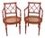 Pair Neoclassical Hand Paint Decorated Adams Style Armchairs For Sale