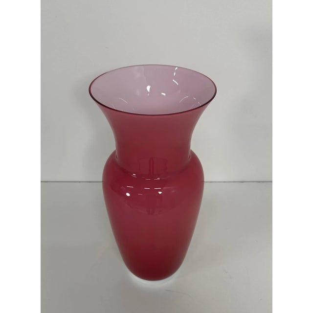 This vase was produced in Italy, more precisely in Murano, which is the world's capital for glass manufacturing, in the...