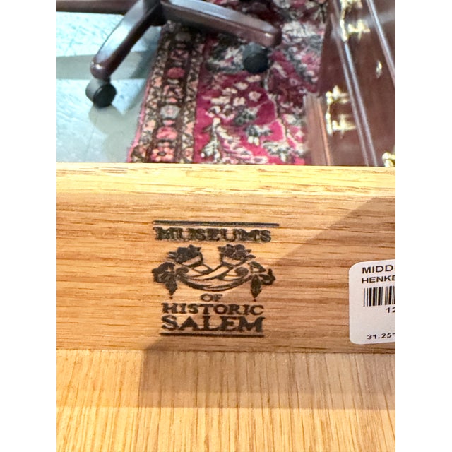 Late 20th Century Henkel Harris Mahogany Marble Top Side Table With Ball & Claw Feet For Sale - Image 12 of 12