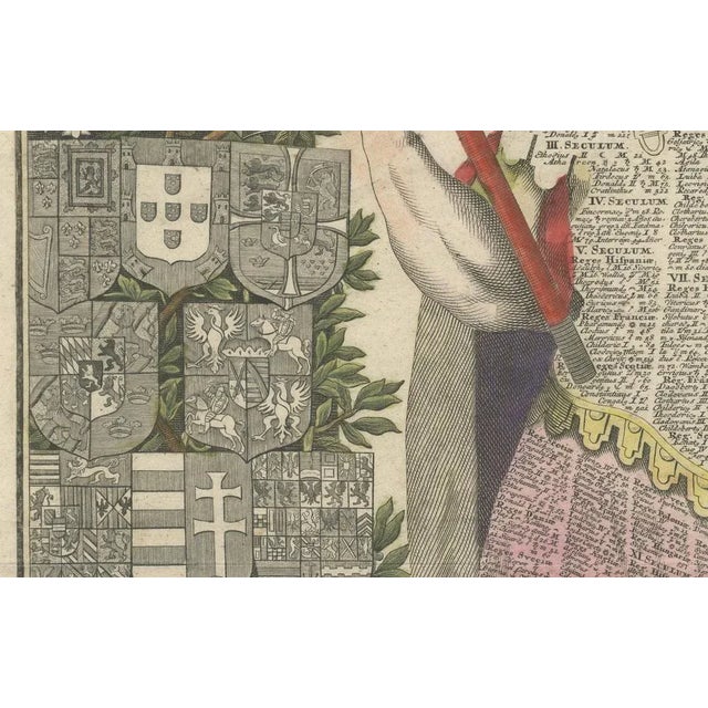 European Monarchies with Heraldry and Imperial Regalia, 1740, Paper For Sale - Image 6 of 9