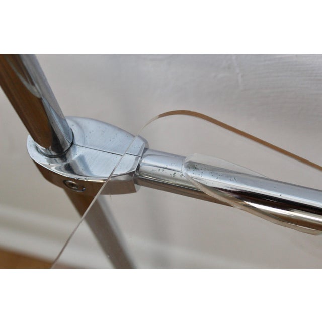 Giancarlo Piretti for Castelli Vintage Modern Lucite Folding Chairs-A Pair For Sale - Image 12 of 12