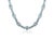 Boho Chic Timeless 16 Inches Wedding Necklace With Oval and Baguette Cut Blue Topaz For Sale - Image 3 of 10