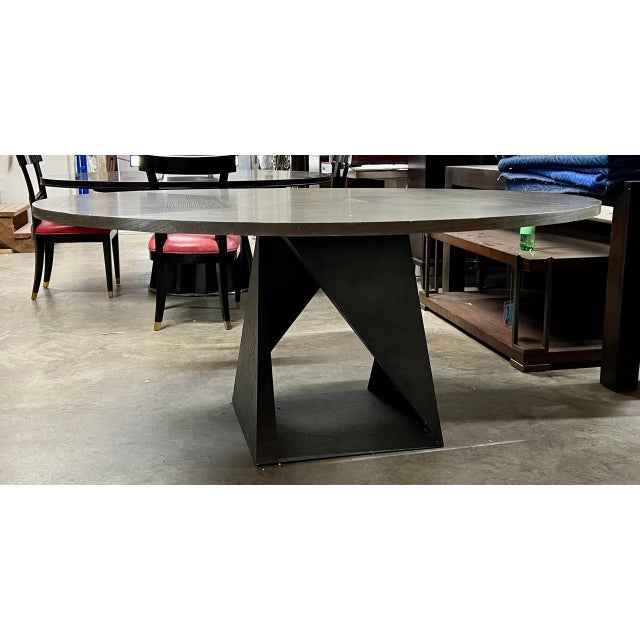 Baker Daryl Carter Quarter Matched Greige Oak and Distressed Pewter