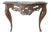 Late 20th Century Sherrill Made in Italy Carved Wood & Marble Console Table For Sale
