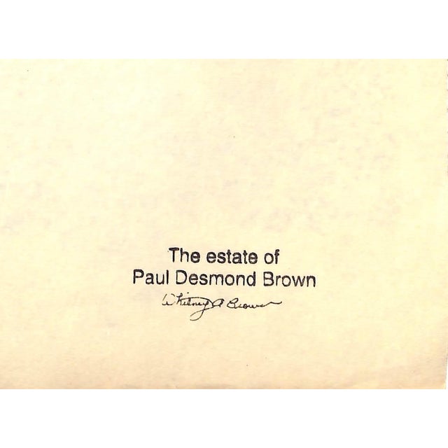 Art Sz: 11"H x 8 3/8"W 1944 Provenance stamp on verso: The Estate of Paul Desmond Brown *Book sold separately*