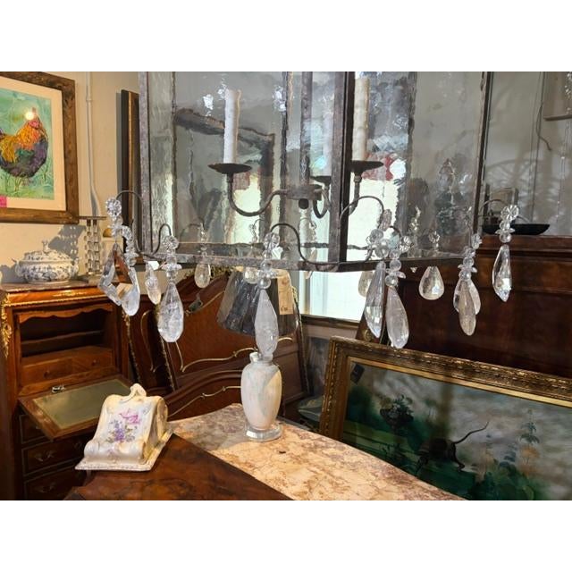 Metal 48 High Large Antique Style Metal Lantern Frosted Glass French Style For Sale - Image 7 of 8