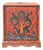 Vintage Distressed Chinese Red Dragon Graphic Drawers Chest For Sale