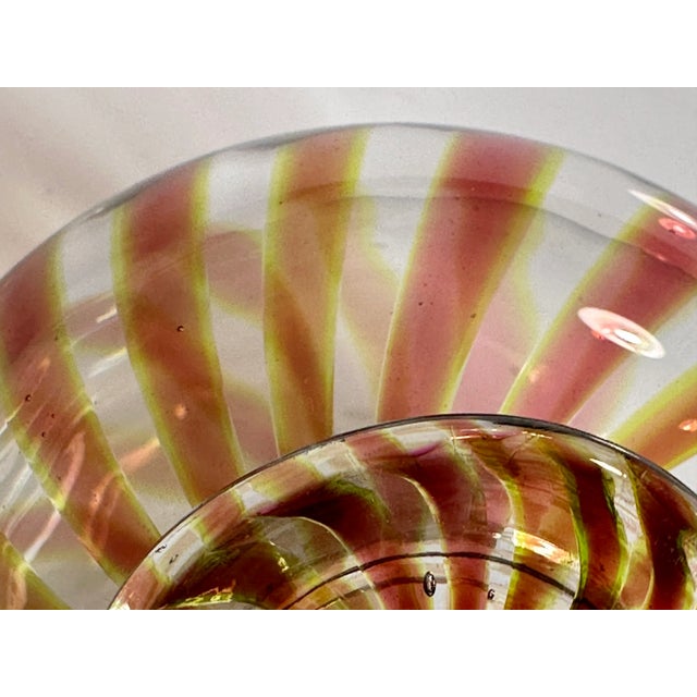 Early Studio Glass Art Vase by Tchai Munch for Ebeltoft Glas, Denmark 1980s For Sale - Image 10 of 14