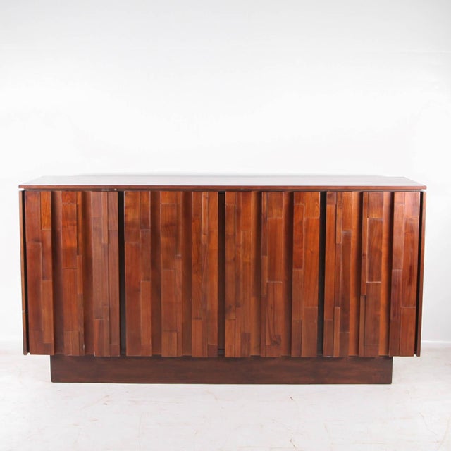 Wood Vintage Wooden Graphic Buffet, 1980s For Sale - Image 7 of 18
