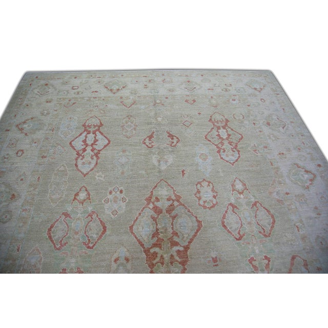 Modern Turkish Oushak Rug 7'11" x 10'1" For Sale - Image 4 of 7
