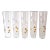 Gold Highball Cocktail Glasses, Midcentury Modern Style, Set of 5 For Sale