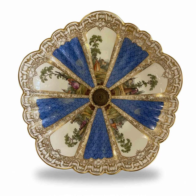 Fruit Bowls in Polychrome and Gilt Porcelain from Meissen, 1850s, Set of 3 For Sale - Image 5 of 13