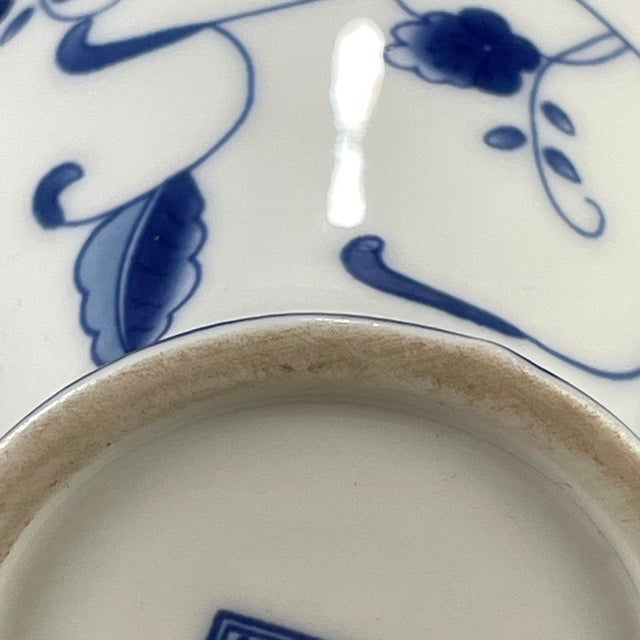 Vintage Blue & White Porcelain Vase – Floral Scroll Motif, Qianlong Mark For Sale - Image 9 of 9