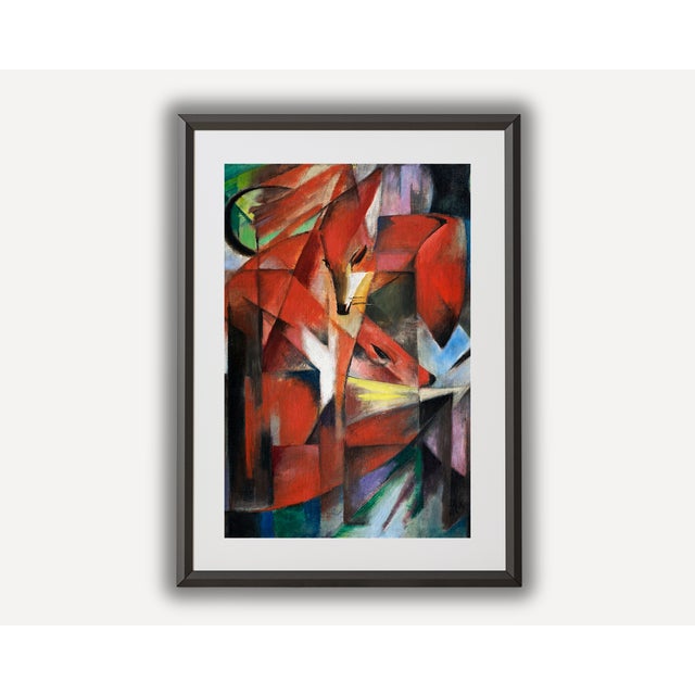 Vibrant fox art print digitally restored from Franz Marc’s The Foxes - 24″ × 36″ Printed on museum-grade matte paper with...