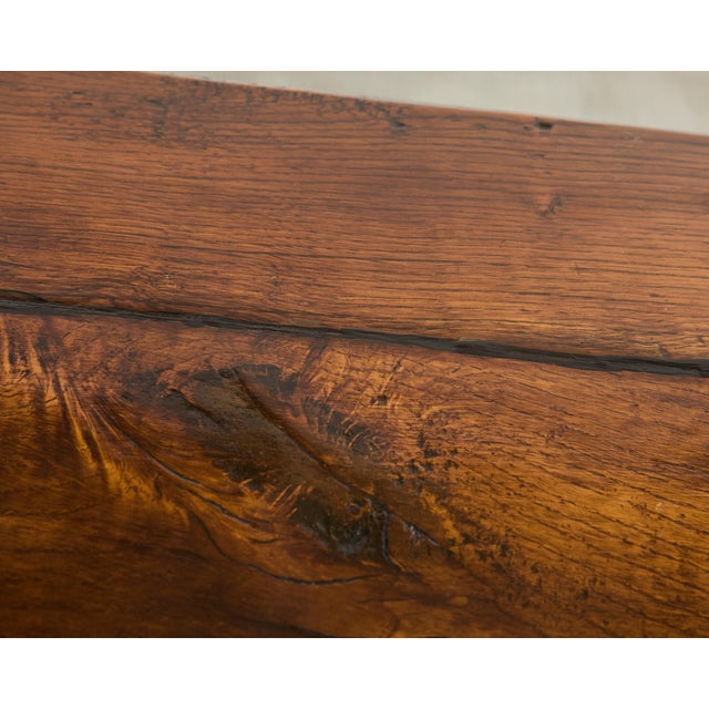 19th Century Country French Oak Farmhouse Trestle Table 9.5 Ft For Sale - Image 17 of 18