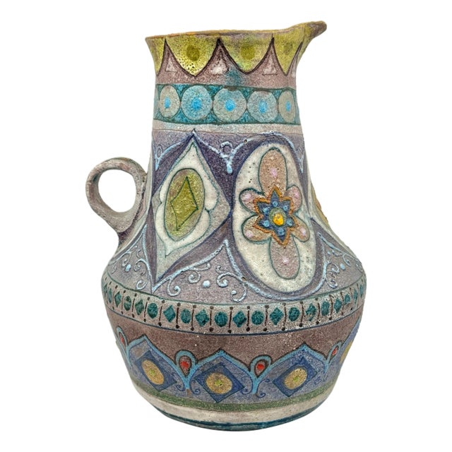 Vintage Lava Volcanic Glaze Italian Pottery For Sale