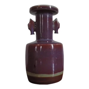 Early 20th Century Late Qing Chinese Porcelain Vase in Sang de Boeuf Oxblood Glaze