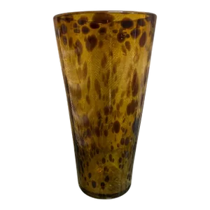 Tortoiseshell Style Glass Vase