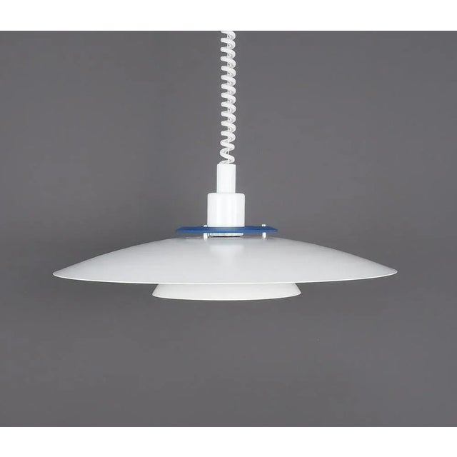 Vintage hanging lamp from the 1980s produced by Design light model Gitte. Metal lamp with pull cord(rise and fall), so the...