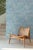 Mahjong Tile Grasscloth Wallpaper by House Party | Bam Blue | 8 Yards For Sale In Charlotte - Image 6 of 8
