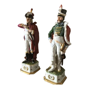 1920s Capodimonte Porcelain Napoleonic Generals/Figurines Set of 2