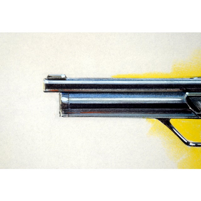 Hahn Air Pistol Design Drawings Pencil - Ink on Paper Designer Hp35 Calculator by Edward T. Liljenwall For Sale In Monterey, CA - Image 6 of 9