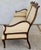 Antique Edwardian Inlaid Mythical Griffin Mahogany Double-Chair-Back Settee For Sale - Image 4 of 12