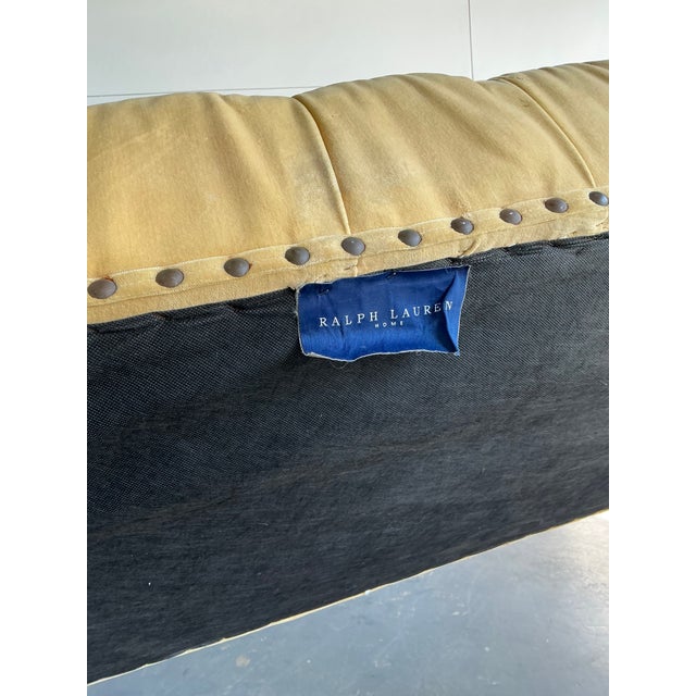 Ralph Lauren Vintage Ralph Lauren Tufted Mohair Sofa For Sale - Image 4 of 12