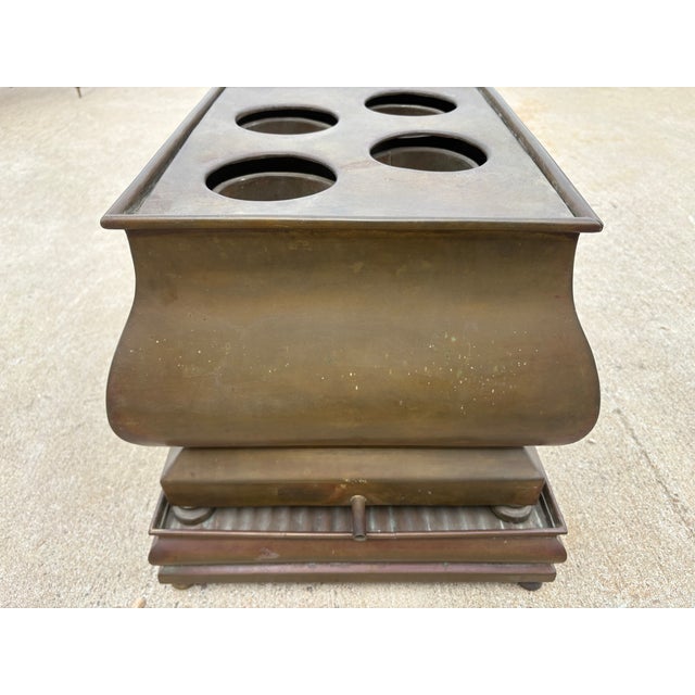 1960s French Brass Multi Bottle Wine Chiller For Sale - Image 11 of 12