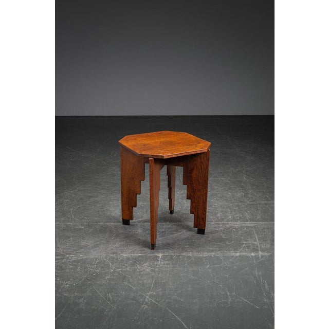 Vintage Amsterdam School Side Table, 1920s For Sale - Image 11 of 11