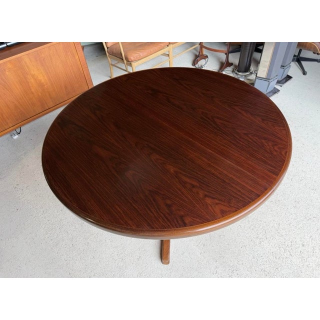 Wood Double Extending Round Dining Table by Svend Aage Madsen, Demark, 1960s For Sale - Image 7 of 18