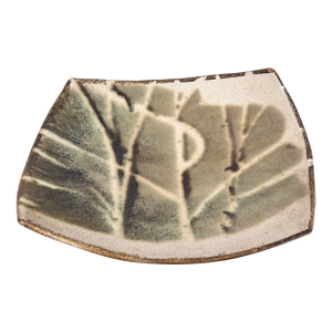 Organic Modern Ceramic Footed Bowl, Vintage