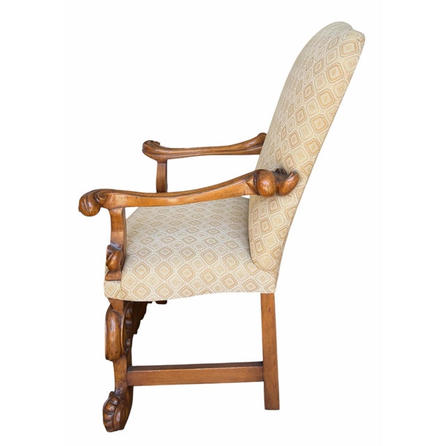 Dessin Fournir 17th C Style Therien Studio Workshops Spanish Colonial Arm Chair 1 of 2 For Sale - Image 4 of 5