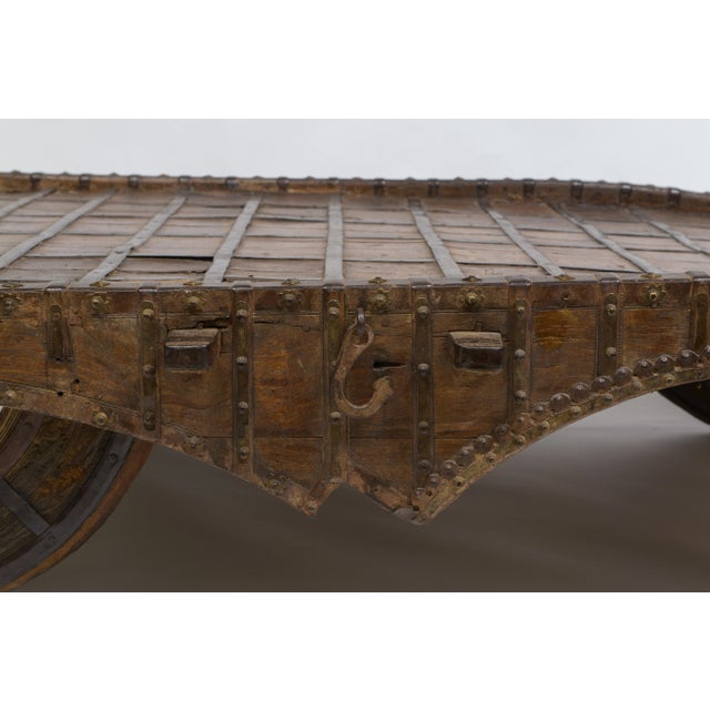 Wood 19th Cen Camel Cart Coffee Table For Sale - Image 7 of 9