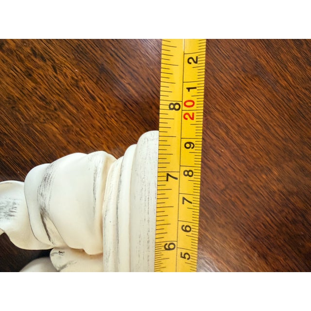 French Country Designer Curated Vintage Hollywood Regency Distressed Cream & Gold Ribbon Bow Wall Shelves - Pair For Sale - Image 3 of 6
