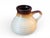 Vintage Mid Century Art Pottery Stoneware Brown & Cream Colored Ribbed Pitcher For Sale In New York - Image 6 of 12