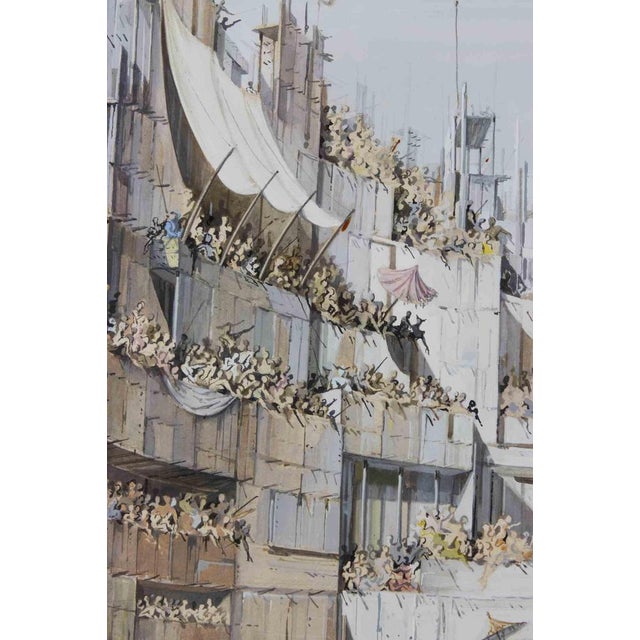 Fabrizio Clerici, Le Grand Theatre, Ink & Tempera on Paper, 1947 For Sale - Image 6 of 8