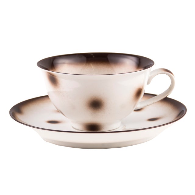 Ceramic Yellow Dots Porcelain Collection Tea Cup from Litolff For Sale - Image 7 of 12