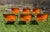 Set of 6 David Rowland 40/4 Chairs Orange Metal Seat Mid Century Stack Chairs Steel Frame For Sale - Image 11 of 15
