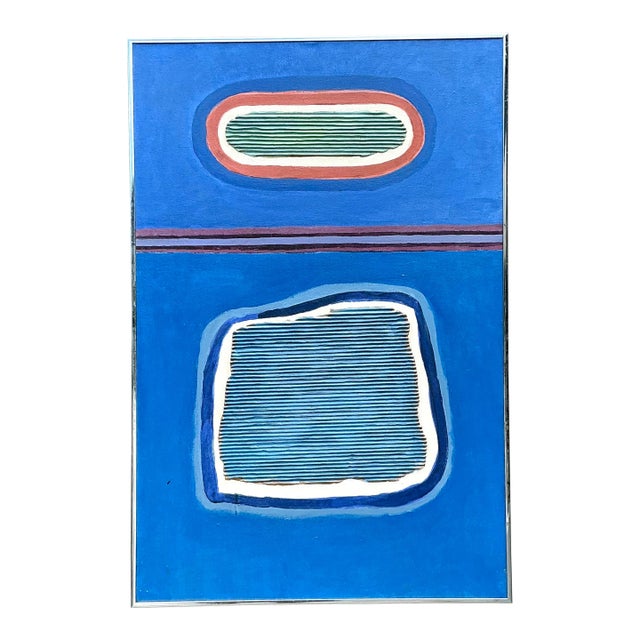 Vintage Aboriginal Mixed Media Abstract on Canvas For Sale