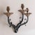 1940s 1940s French Floral Painted Iron Sconces - a Pair For Sale - Image 5 of 10