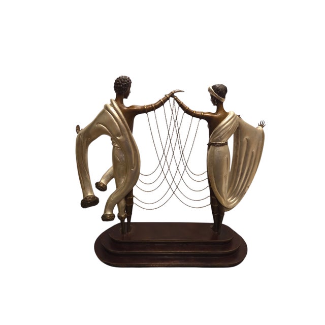 Erte Romain De Tirtoff the Wedding Bronze Sculpture Figural Dance Fine Art 1986 For Sale - Image 9 of 18