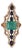Set in 18k Gold, 3.99 Carats Emerald, Blue Sapphires & Diamonds Cocktail Ring, Us Size 7 For Sale