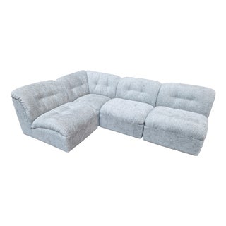 Modular Sofa in Fabric with Four Modules and Corner, 1970s, Set of 5 For Sale