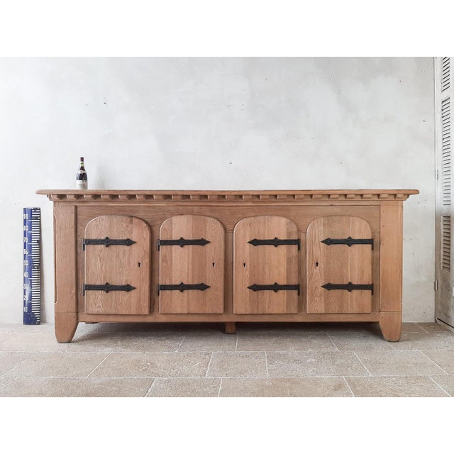 Spanish Oak Credenza, 1940s For Sale - Image 3 of 14