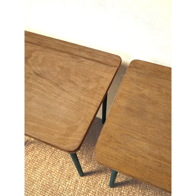 Bedside Tables in Wood and Metal, 1960s, Set of 2 For Sale - Image 6 of 10