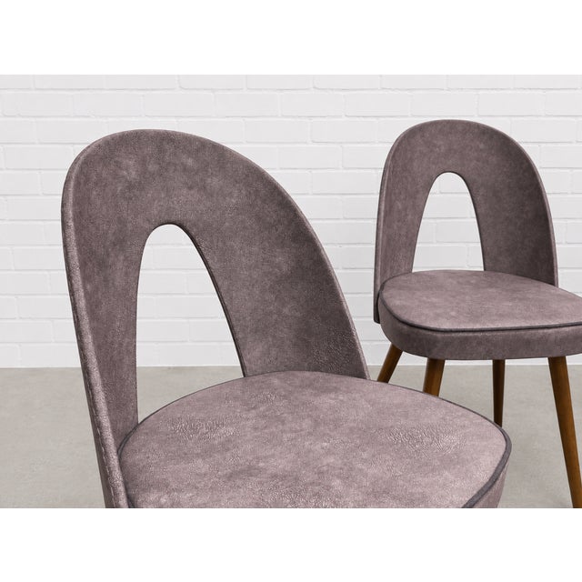 Taupe Mid Century Modern Sculptural Arch Back Dining Chairs, Set of 4, C. 1960's For Sale - Image 8 of 11
