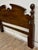 Late 20th Century Vintage Convertible Queen or Full Size Traditional Pediment Cannonball Headboard For Sale - Image 5 of 10